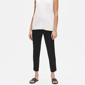 NWT - Eileen Fisher Organic Cotton Ankle Pants In Black